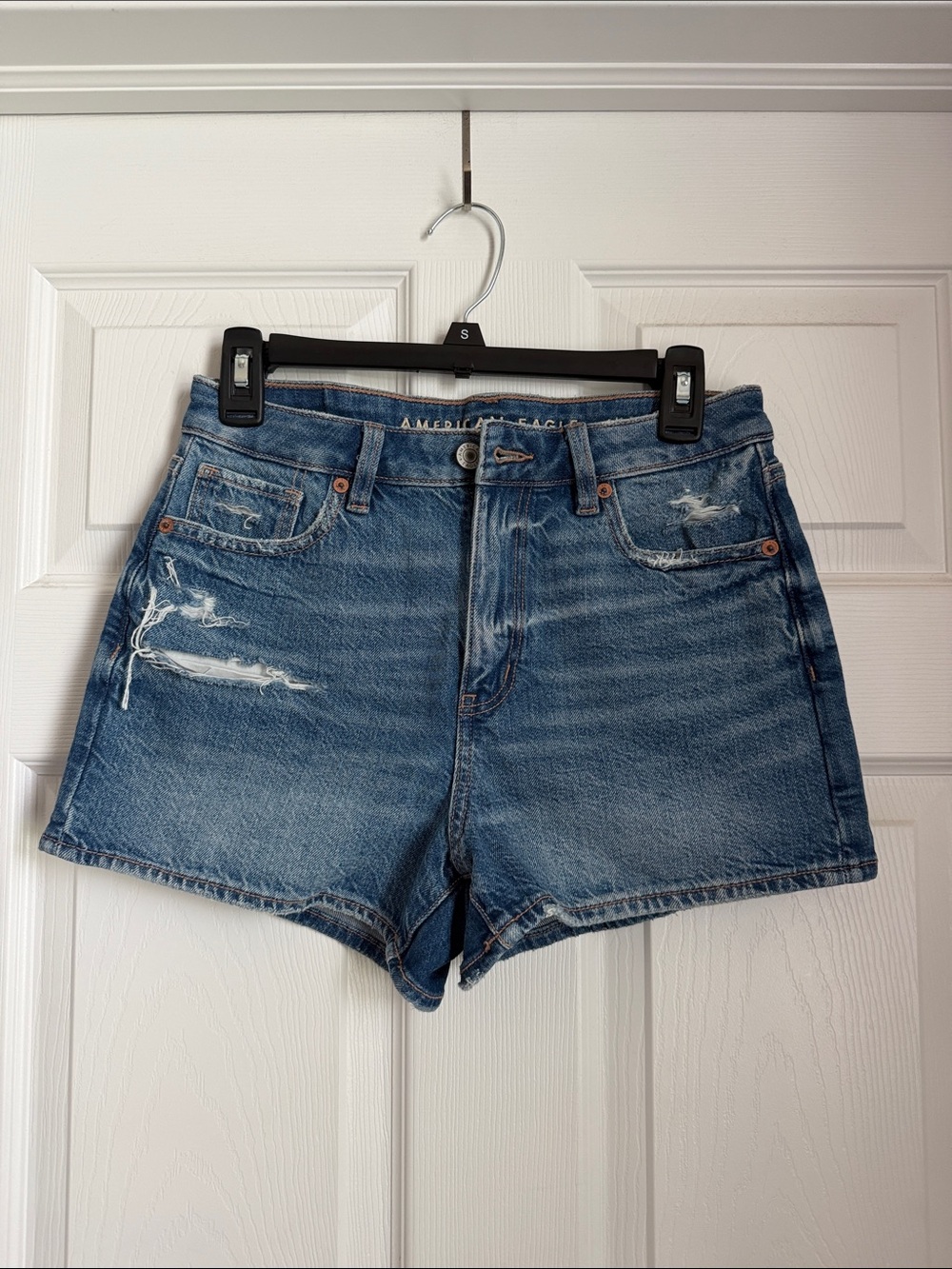 American Eagle Outfitters Distressed Blue Denim Cutoff Shorts